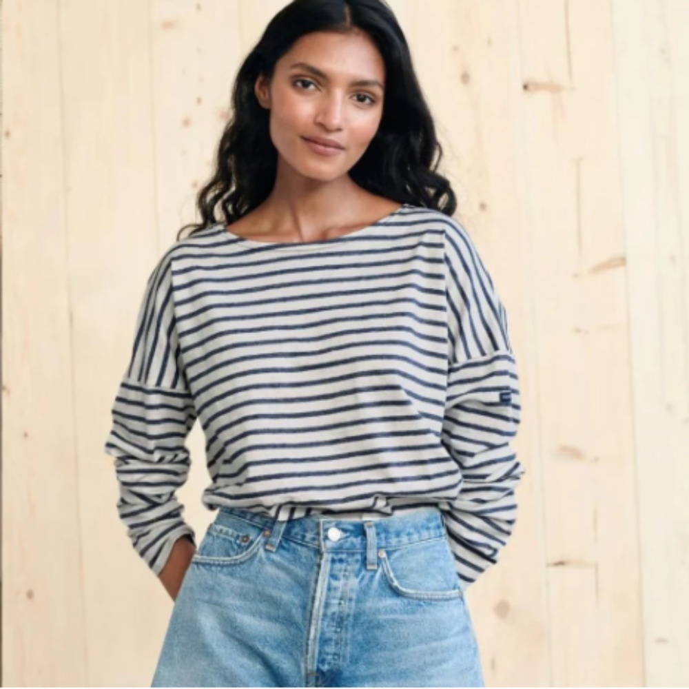 Jenni Kayne X Saint James dark blue Rue Drop Shoulder Tee medium - Picture 4 of 10